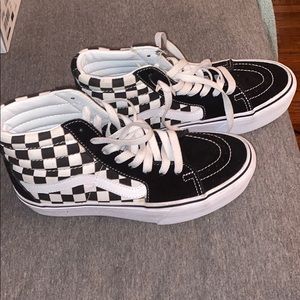 Checkered Platform Vans